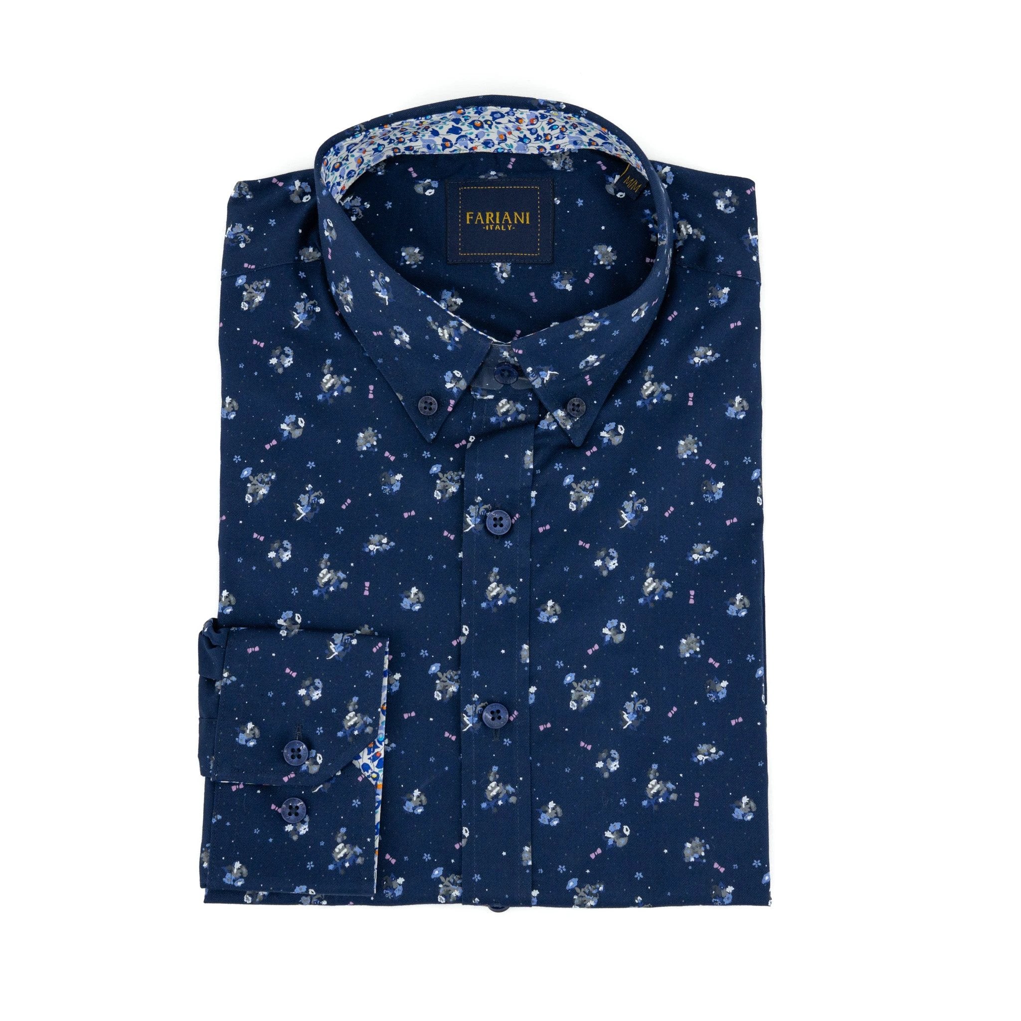Camisa Fariani Mangas Largas Estampada P/ Caballeros by Fariani