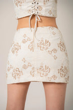 FALDA LINO BORDADA G-C 8504.