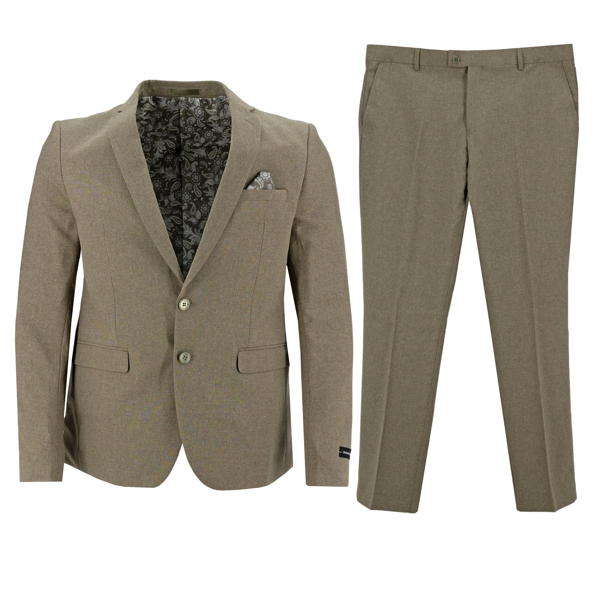 Traje Victorio Couture 2 Botones Liso Para Caballeros by Victorio Couture