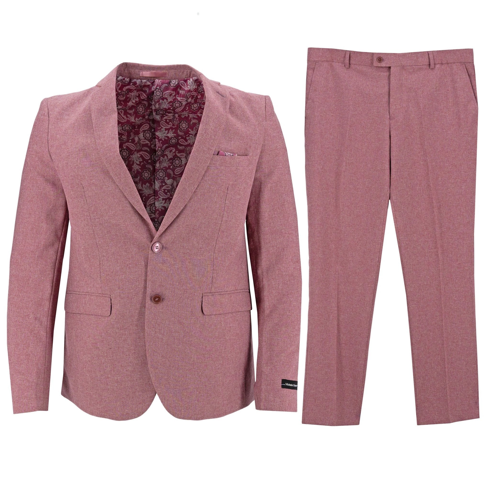 Traje Victorio Couture 2 Botones Liso Para Caballeros by Victorio Couture
