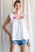 Blusa Jodifl Mangas Cortas Estampada P/ Damas H20752 by Jodifl