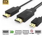 Cable Adaptador HDMI a DisplayPort 4K a 60Hz