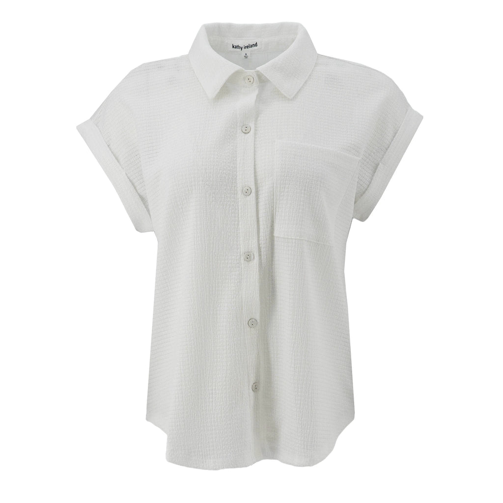 Blusa Kathy Ireland Mangas Cortas Lisa Para Damas by Kathy Ireland