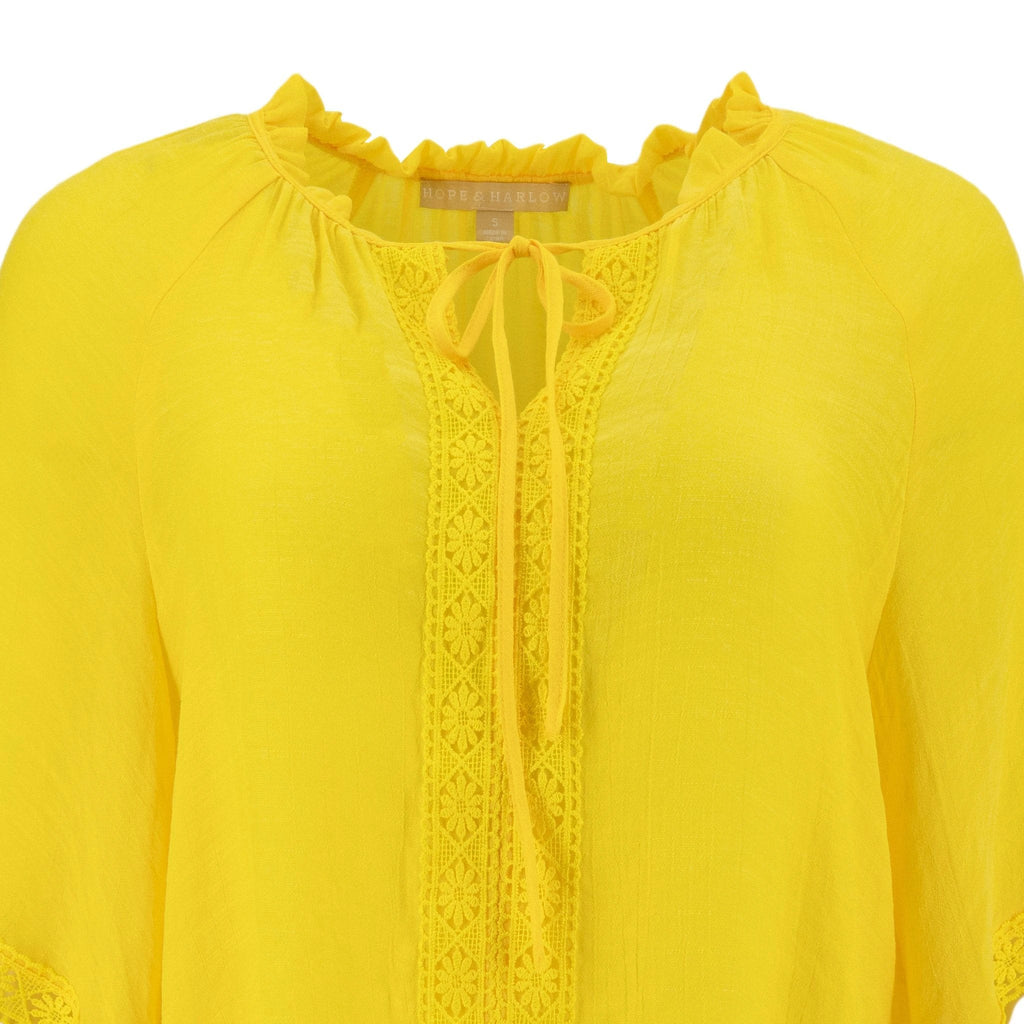 Blusa Hope & Harlow Mangas Cortas Encaje P/ Damas by Hope & Harlow