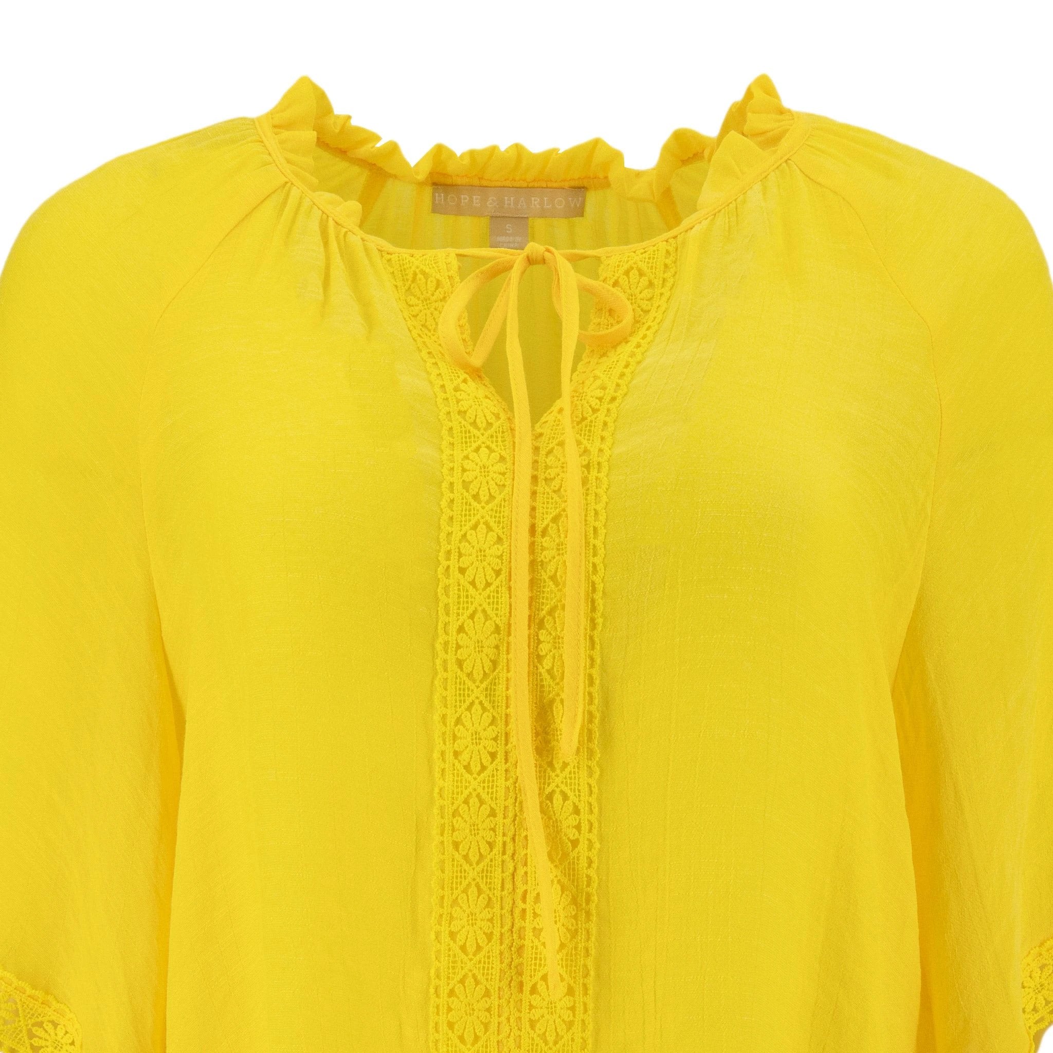Blusa Hope & Harlow Mangas Cortas Encaje P/ Damas by Hope & Harlow