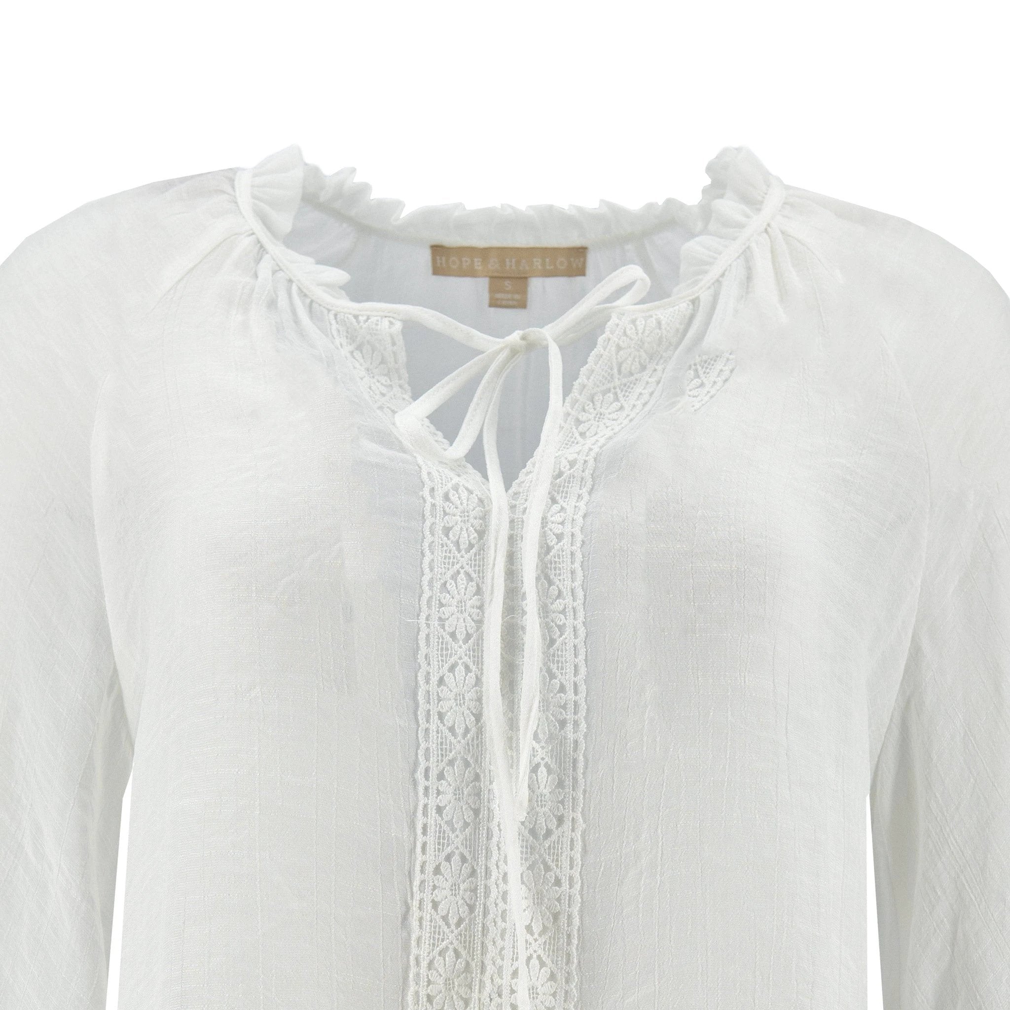 Blusa Hope & Harlow Mangas Cortas Encaje P/ Damas by Hope & Harlow