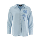 Blusa Kathy Ireland Mangas Largas Estampada Para Damas by Kathy Ireland