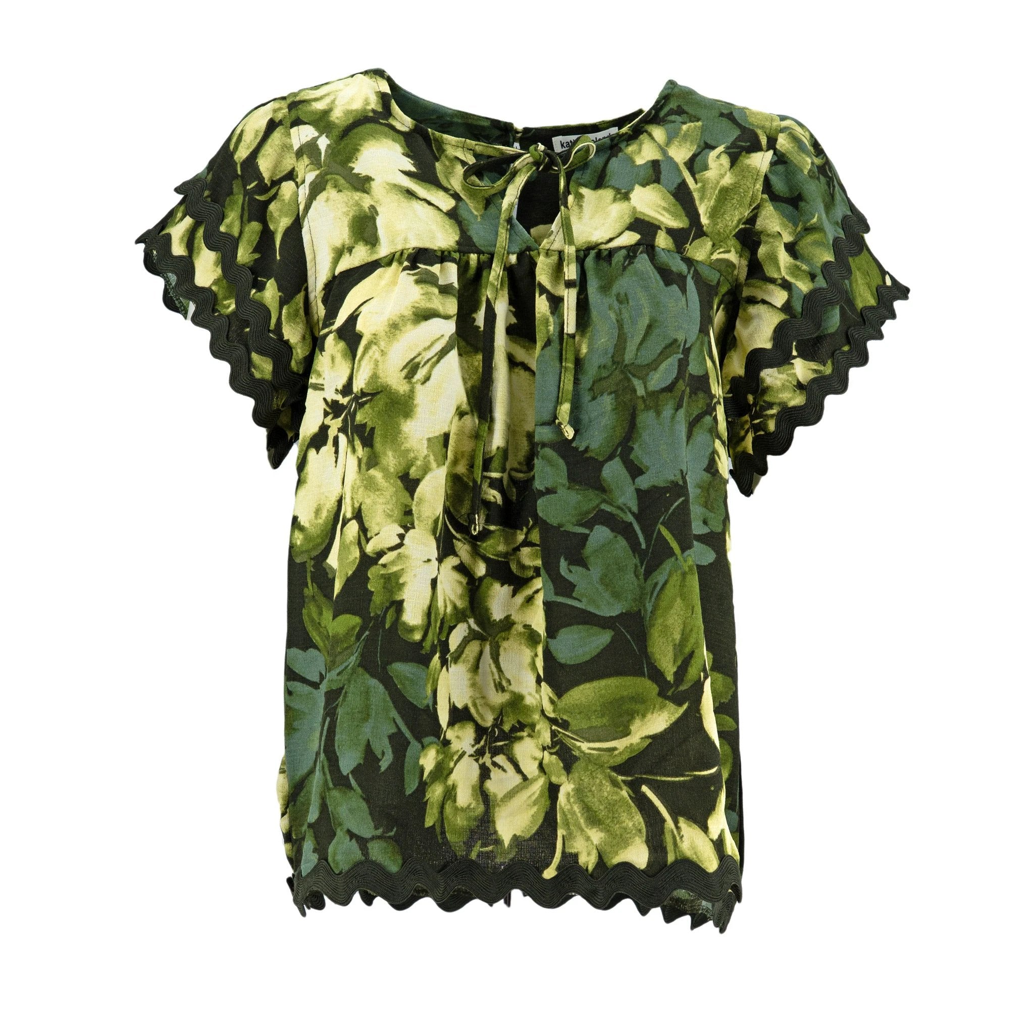Blusa Kathy Ireland Mangas Cortas Estampada Para Damas by Kathy Ireland