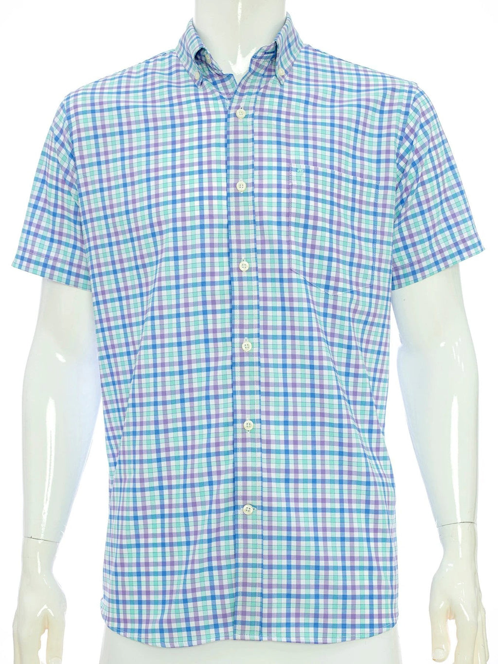 Camisa Izod Mangas Cortas Cuadros P/ Caballeros by Izod