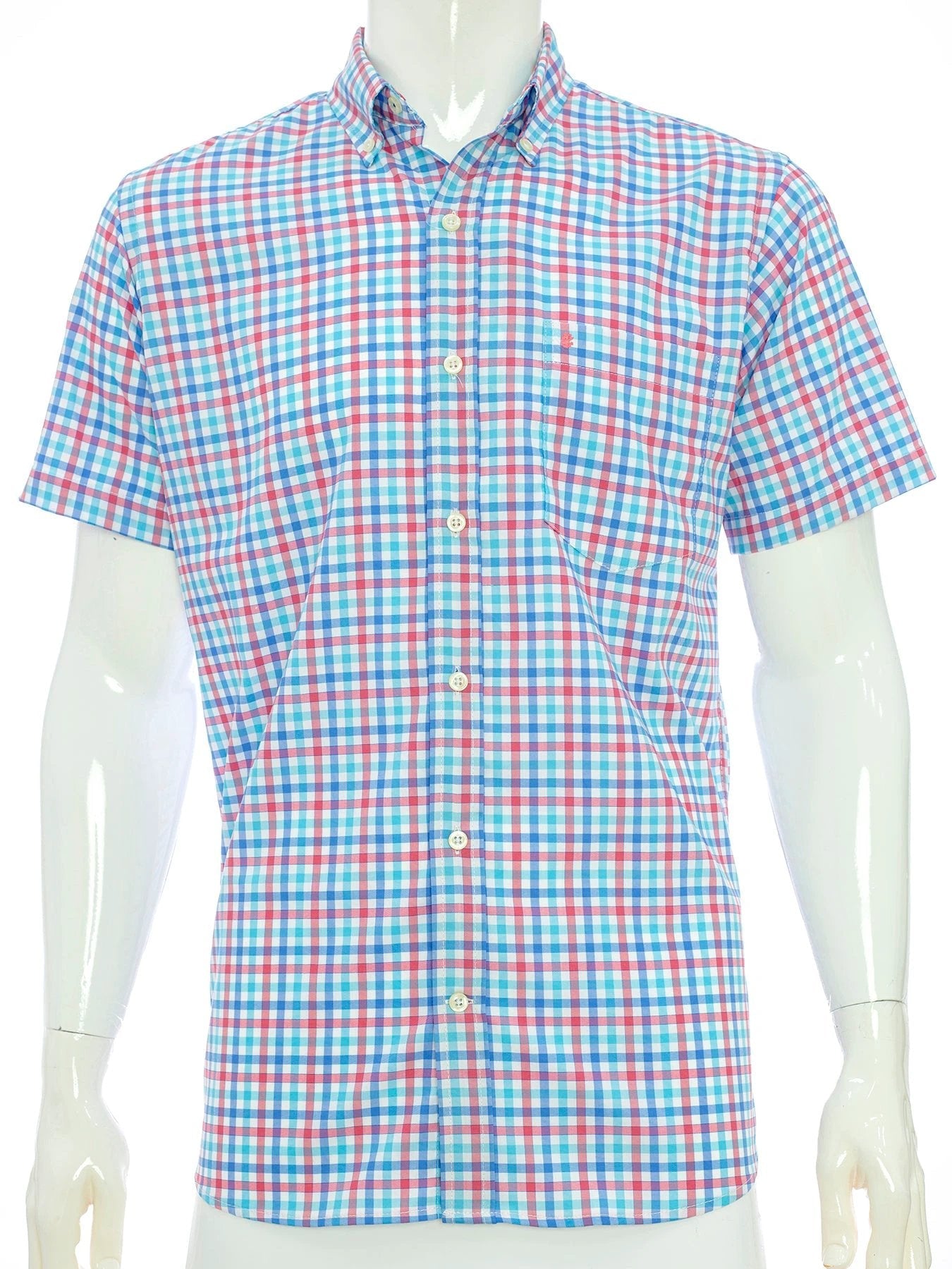 Camisa Izod Mangas Cortas Cuadros P/ Caballeros by Izod