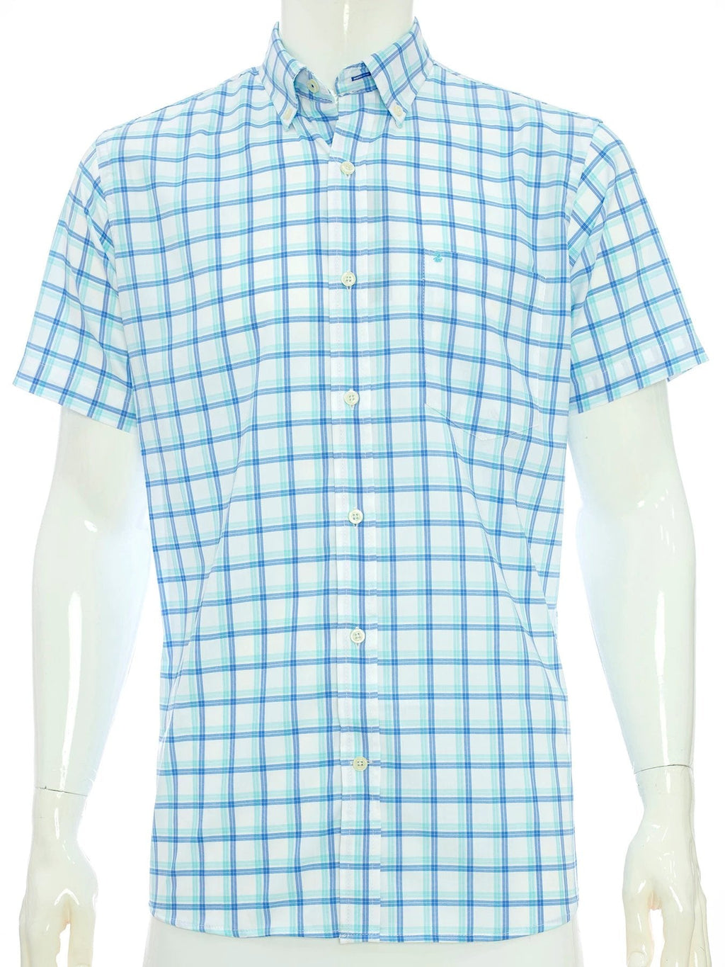 Camisa Izod Mangas Cortas Cuadros P/ Caballeros by Izod