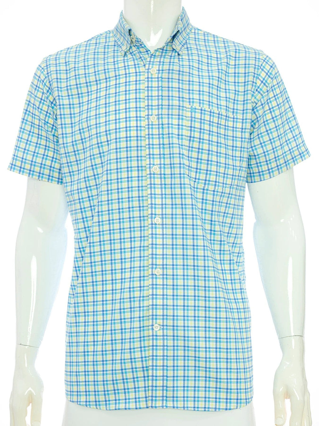 Camisa Izod Mangas Cortas Cuadros P/ Caballeros by Izod