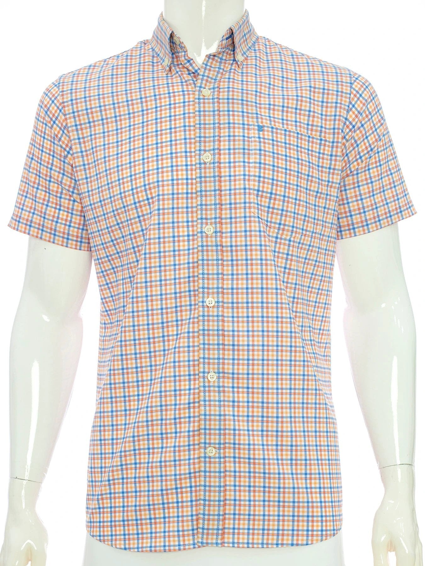 Camisa Izod Mangas Cortas Cuadros P/ Caballeros by Izod