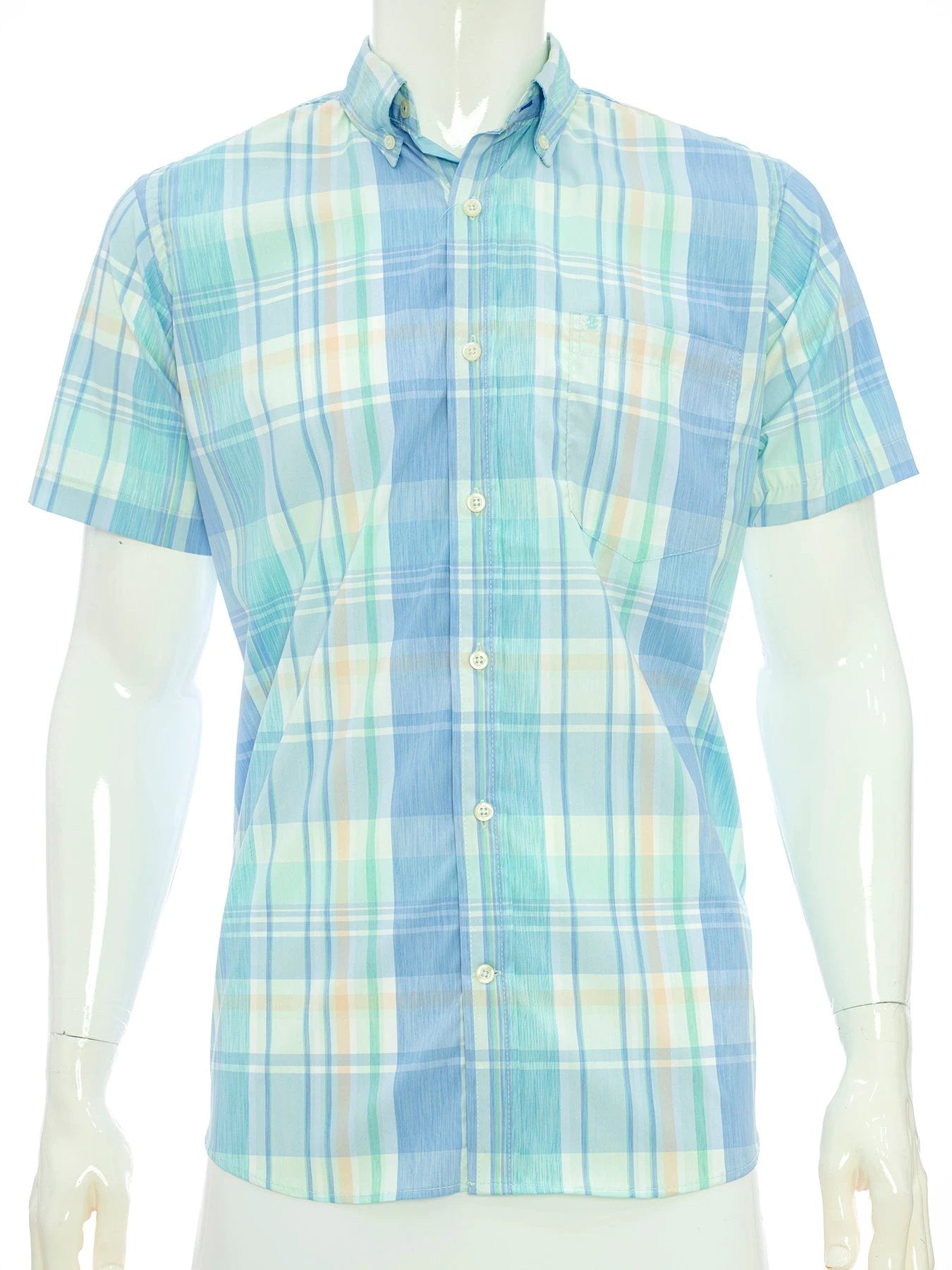 Camisa Izod Mangas Cortas Cuadros P/ Caballeros by Izod