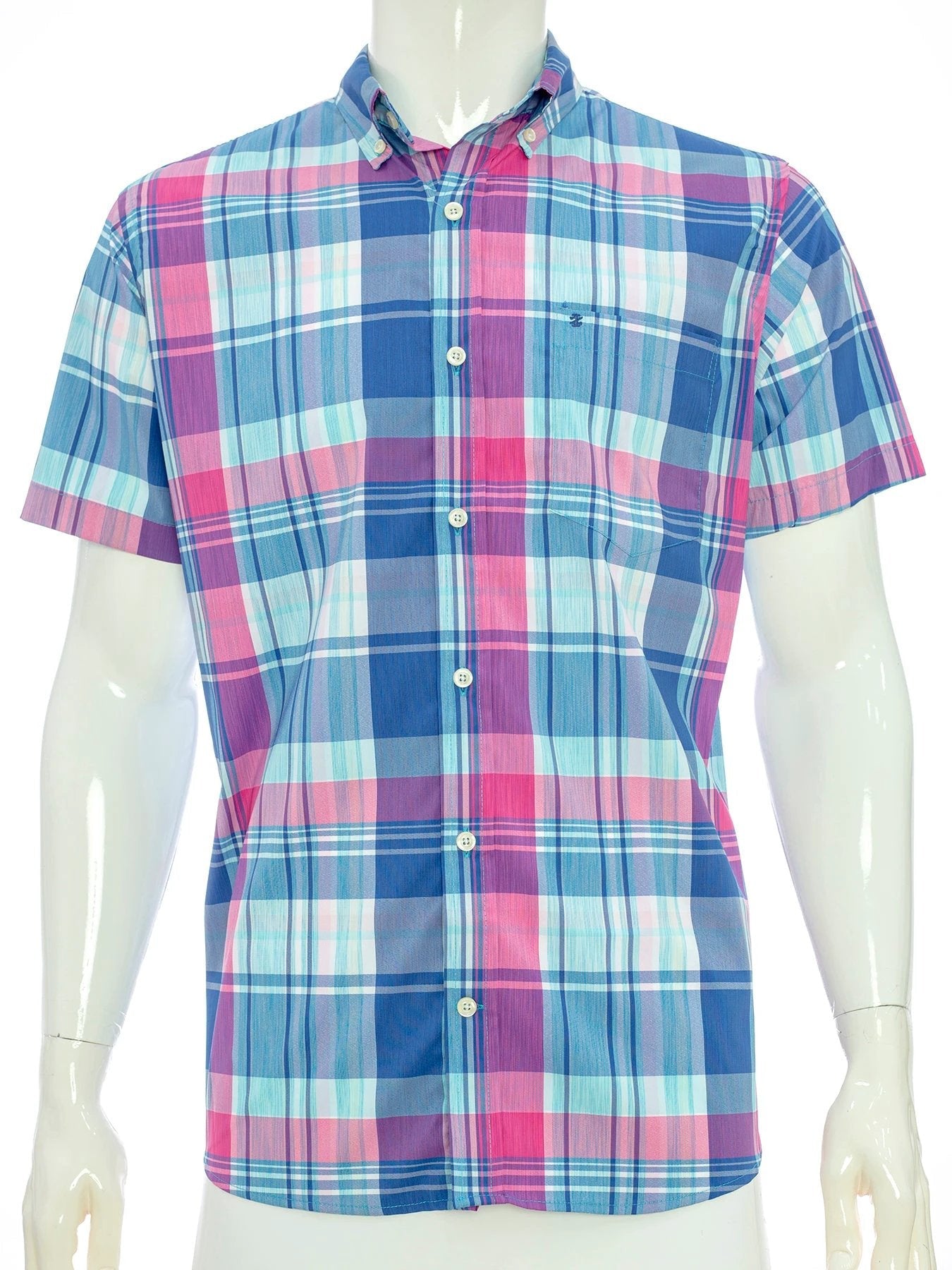 Camisa Izod Mangas Cortas Cuadros P/ Caballeros by Izod