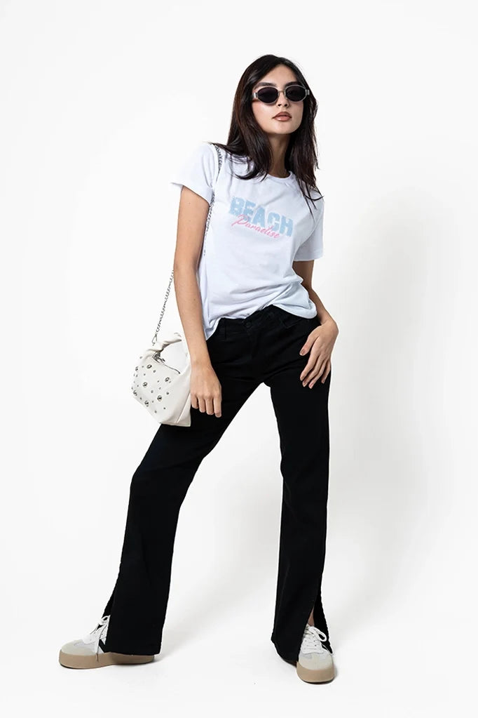 JEANS FLARE SLIT G-M 8321.