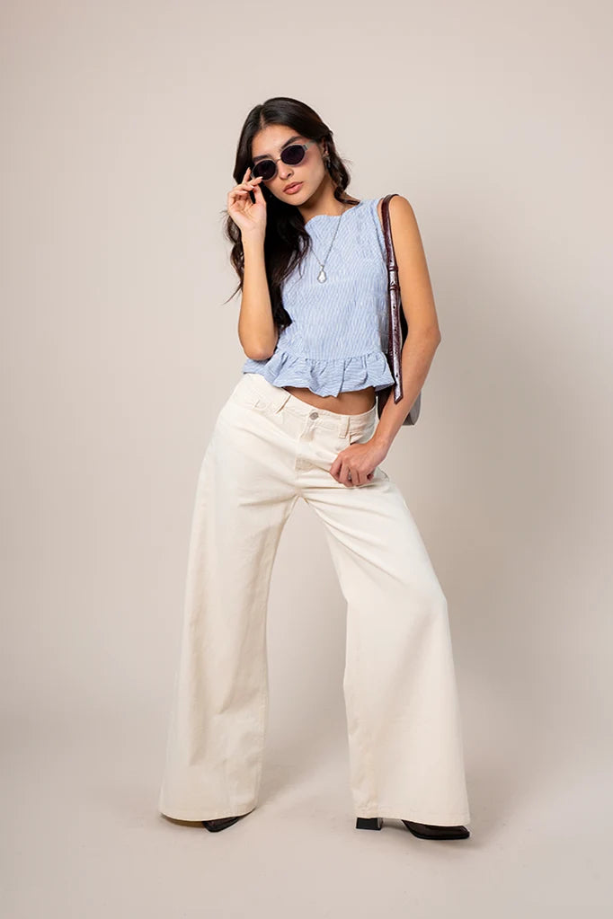 JEANS WIDE LEG T-M 7434 ONE.
