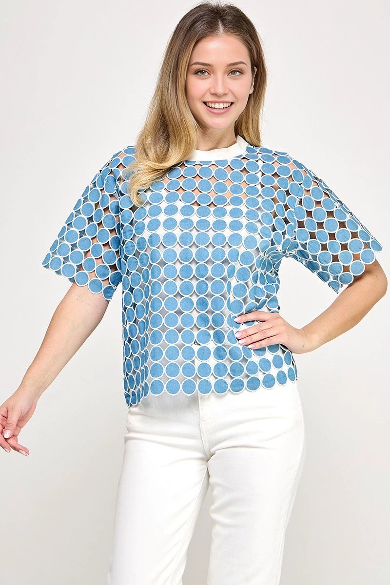 Blusa Pastel Desing Mangas Cortas Estampada Para Damas by Pastel Desing