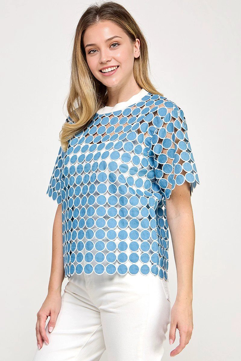 Blusa Pastel Desing Mangas Cortas Estampada Para Damas by Pastel Desing
