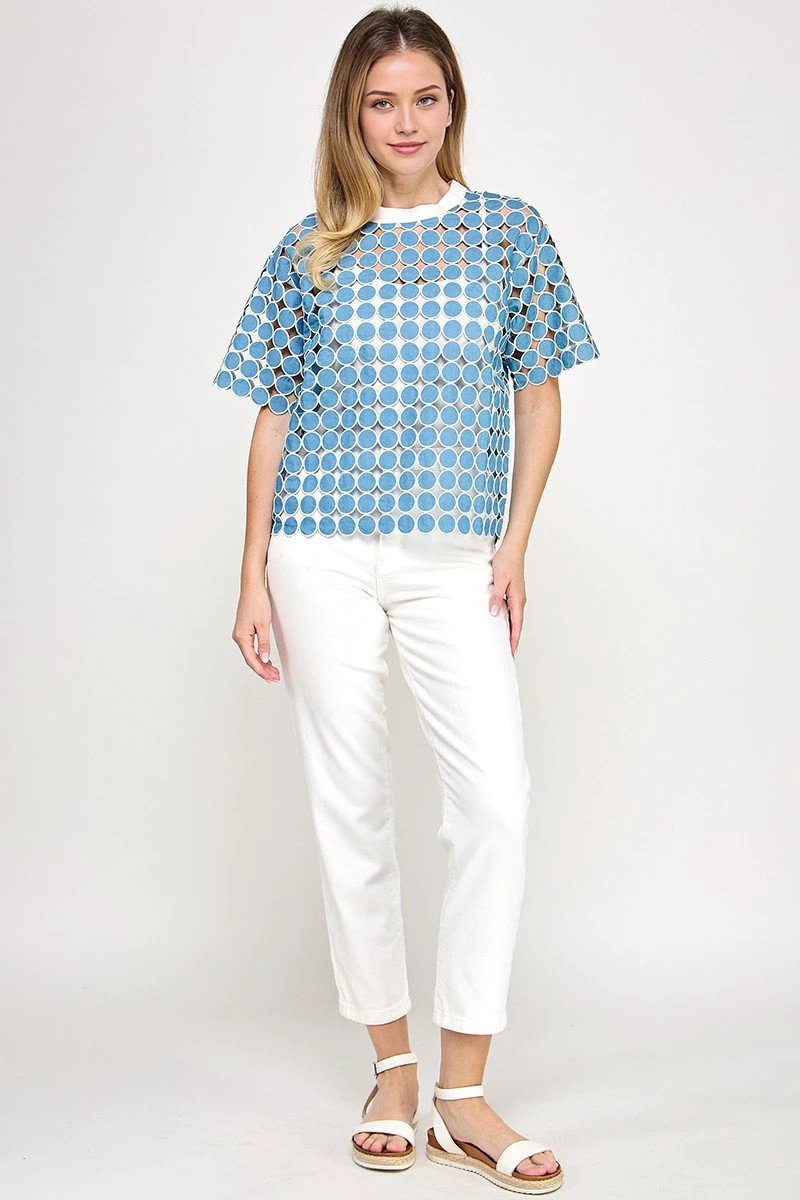 Blusa Pastel Desing Mangas Cortas Estampada Para Damas by Pastel Desing