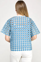 Blusa Pastel Desing Mangas Cortas Estampada Para Damas by Pastel Desing