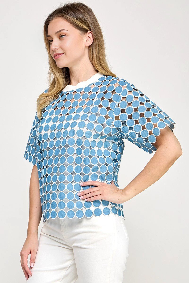Blusa Pastel Desing Mangas Cortas Estampada Para Damas by Pastel Desing