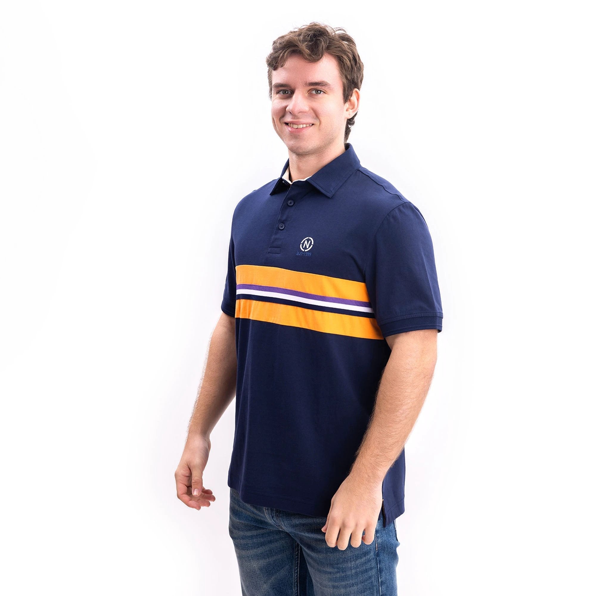Poloshirt Nautica Mangas Cortas Rayas Para Caballeros by Nautica