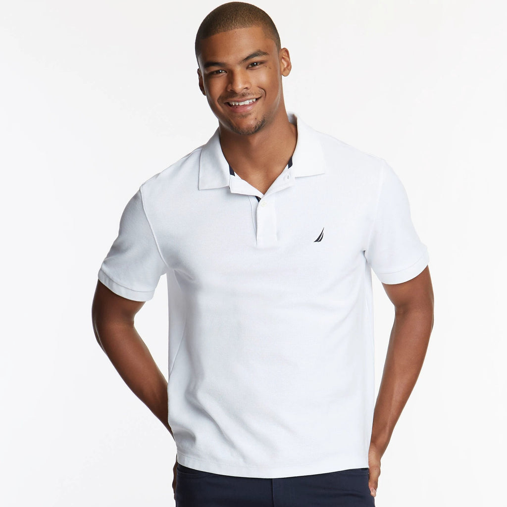 Poloshirt Nautica Mangas Corta Liso P/ Caballeros K41050-1BW by Nautica