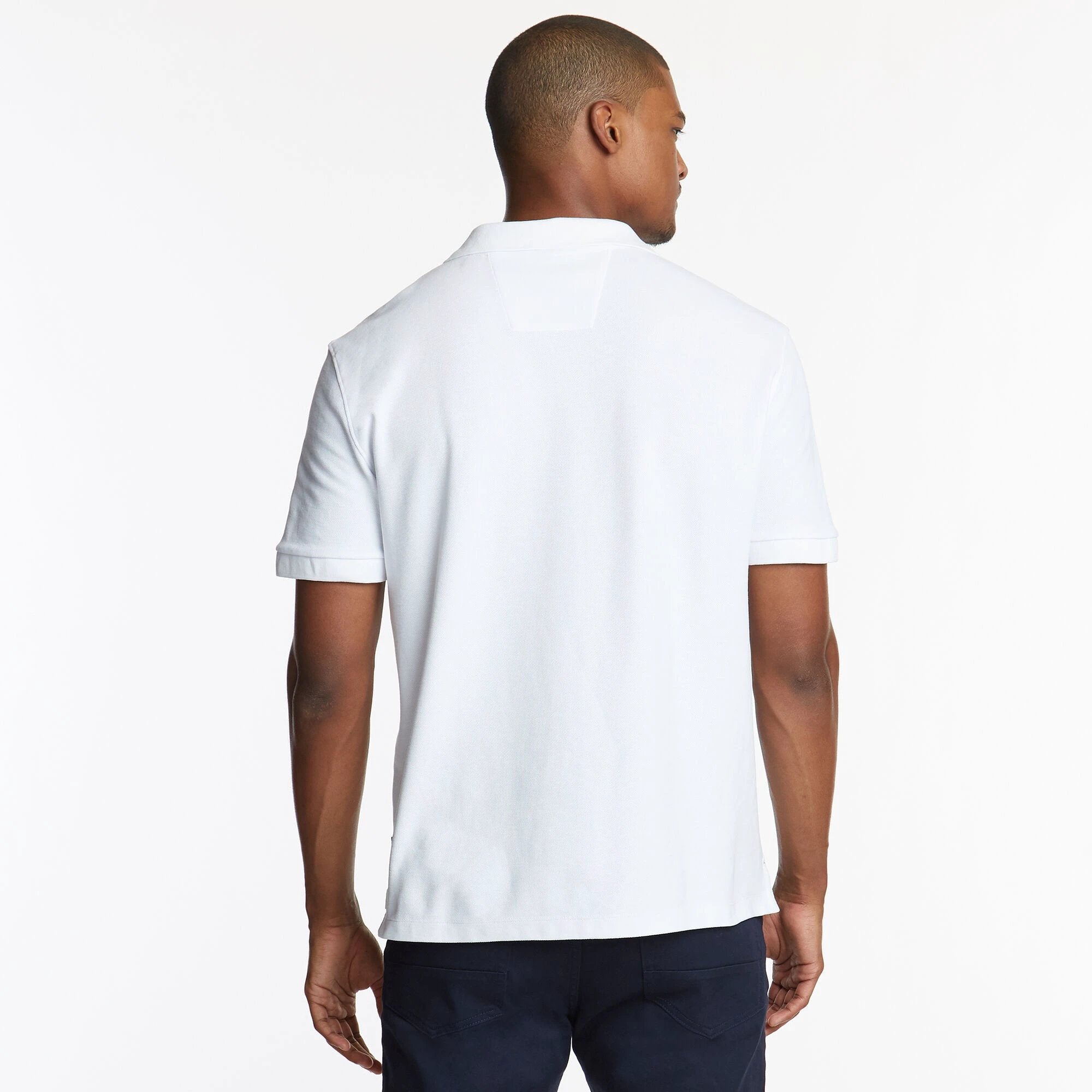 Poloshirt Nautica Mangas Corta Liso P/ Caballeros K41050-1BW by Nautica