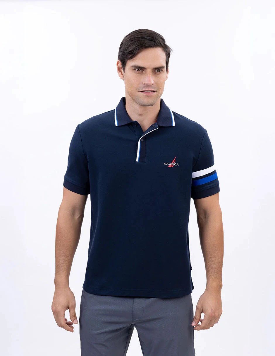 Poloshirt Nautica Mangas Cortas Liso Para Caballeros by Nautica
