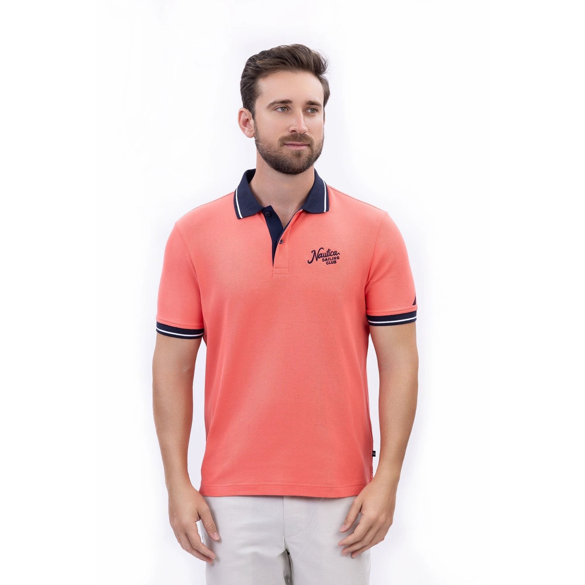 Poloshirt Nautica Mangas Cortas Liso Para Caballeros by Nautica