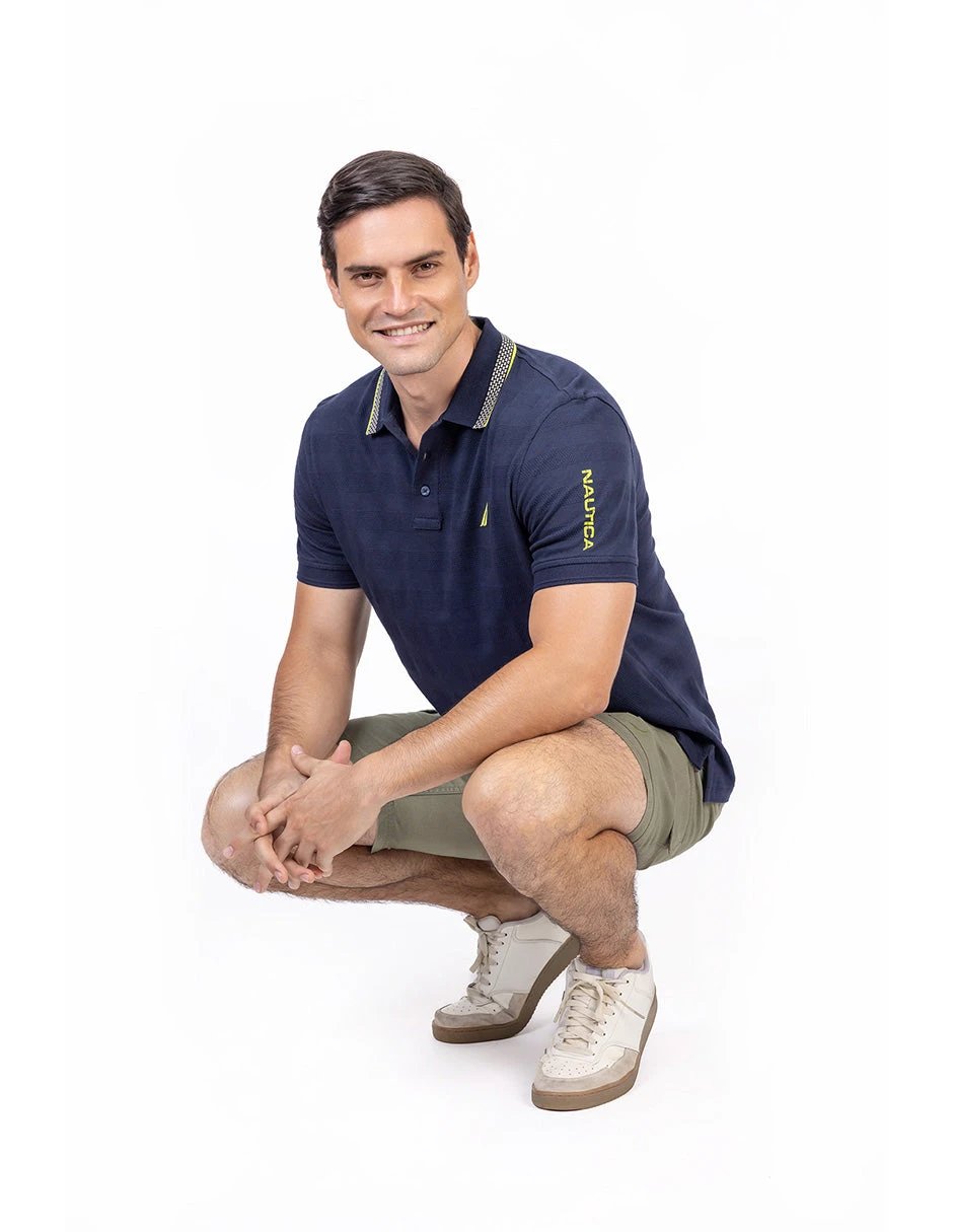 Poloshirt Nautica Mangas Cortas Liso Para Caballeros by Nautica