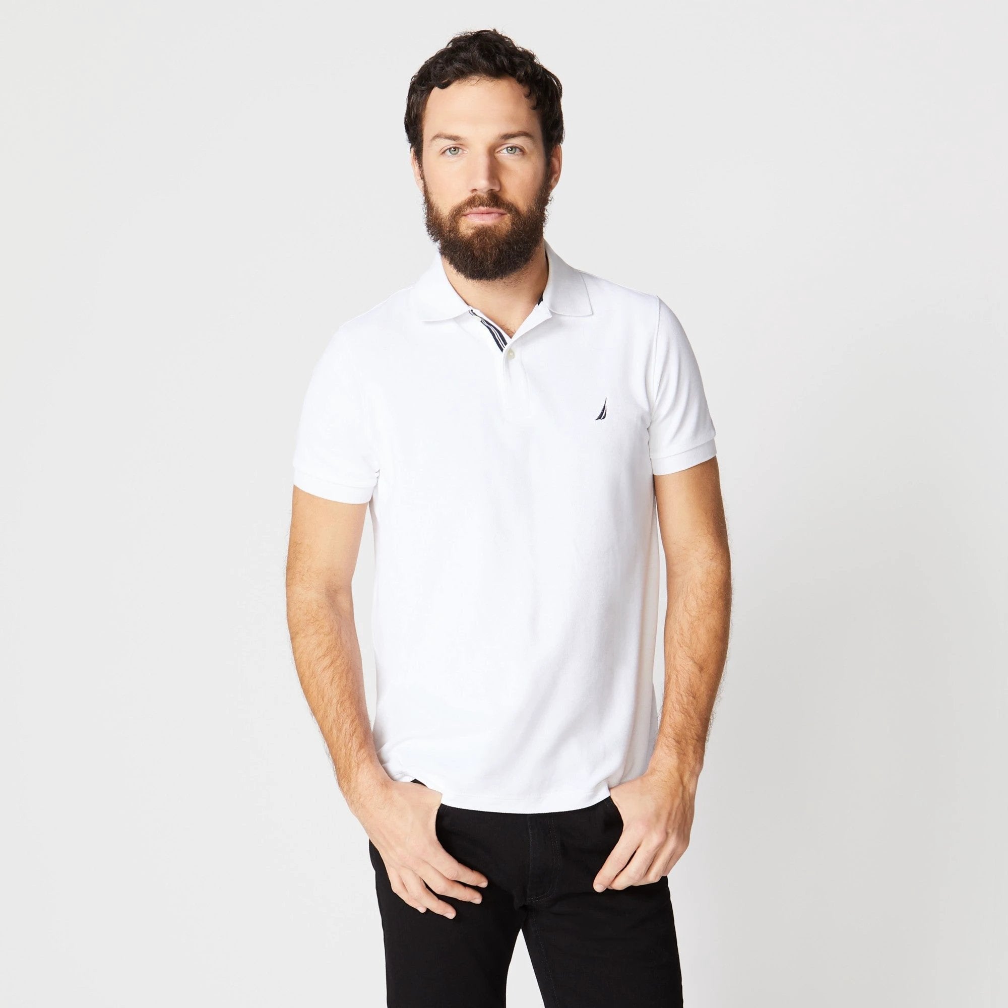 Poloshirt Nautica Mangas Cortas Liso P/ Caballeros K71006-6NR by Nautica