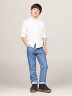 Camisa Tommy Hilfiger Mangas Largas Lisa Para Niños by Tommy Hilfiger