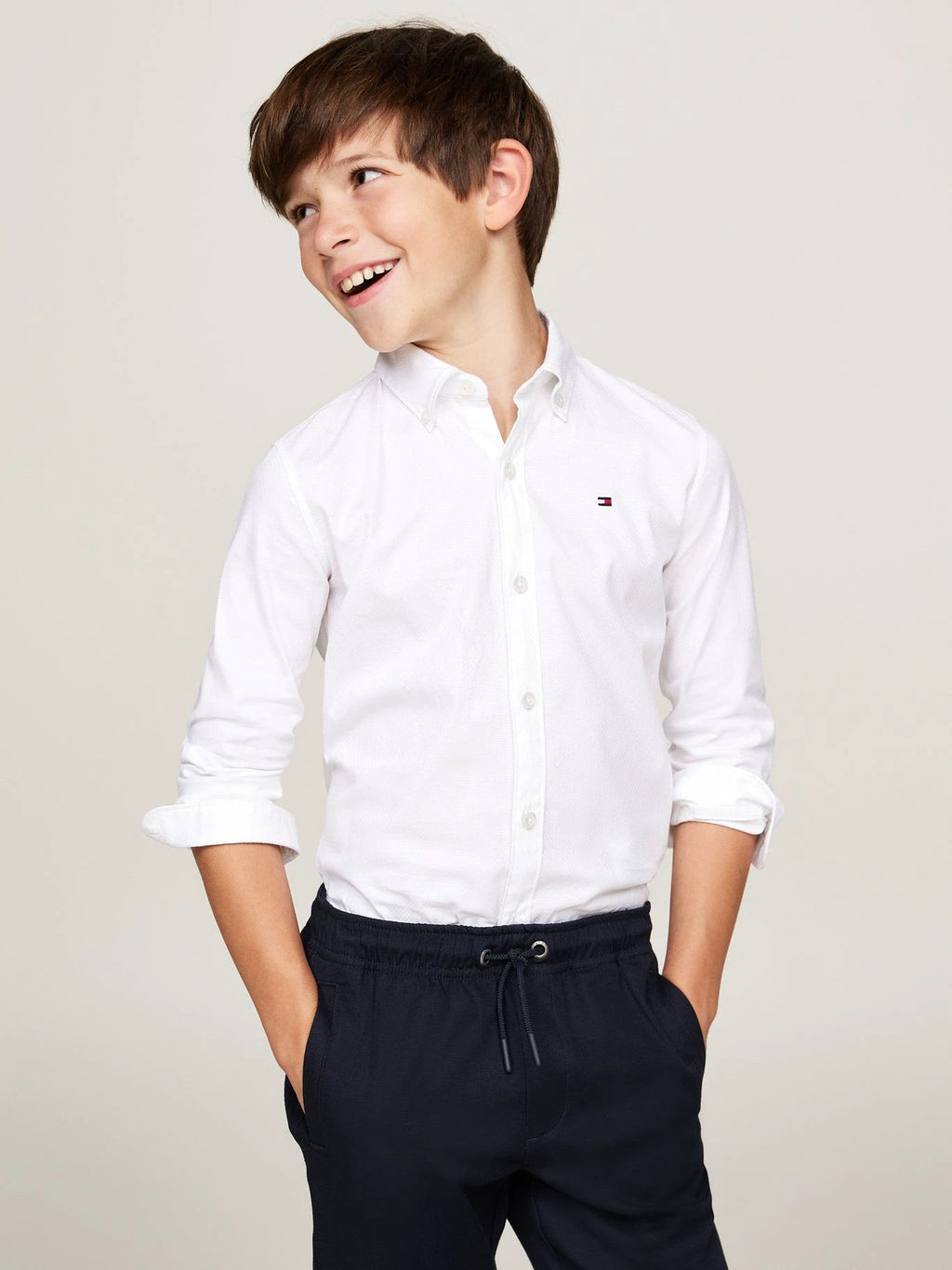 Camisa Tommy Hilfiger Mangas Largas Lisa Para Niños by Tommy Hilfiger