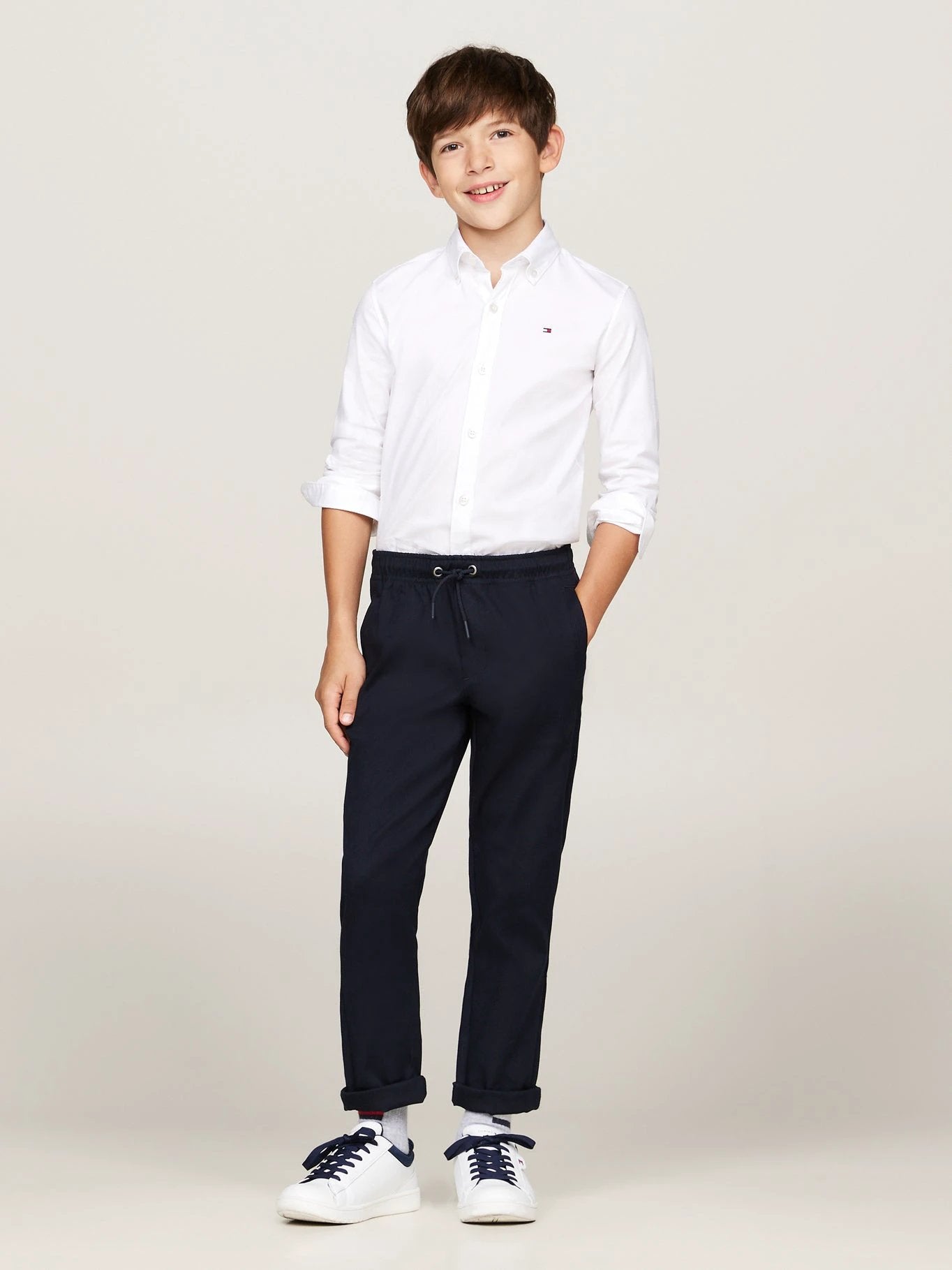 Camisa Tommy Hilfiger Mangas Largas Lisa Para Niños by Tommy Hilfiger