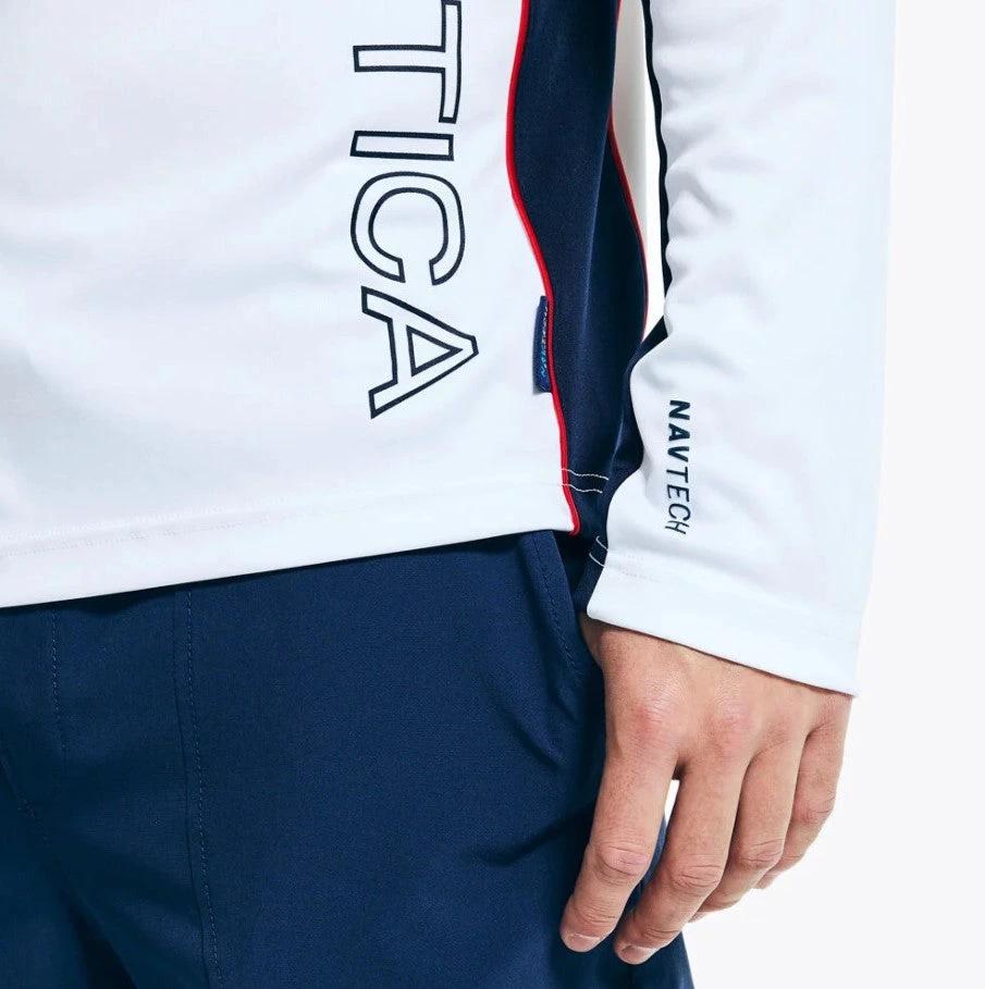 Camiseta Nautica Mangas Largas Combinado P/ Caballeros by Nautica