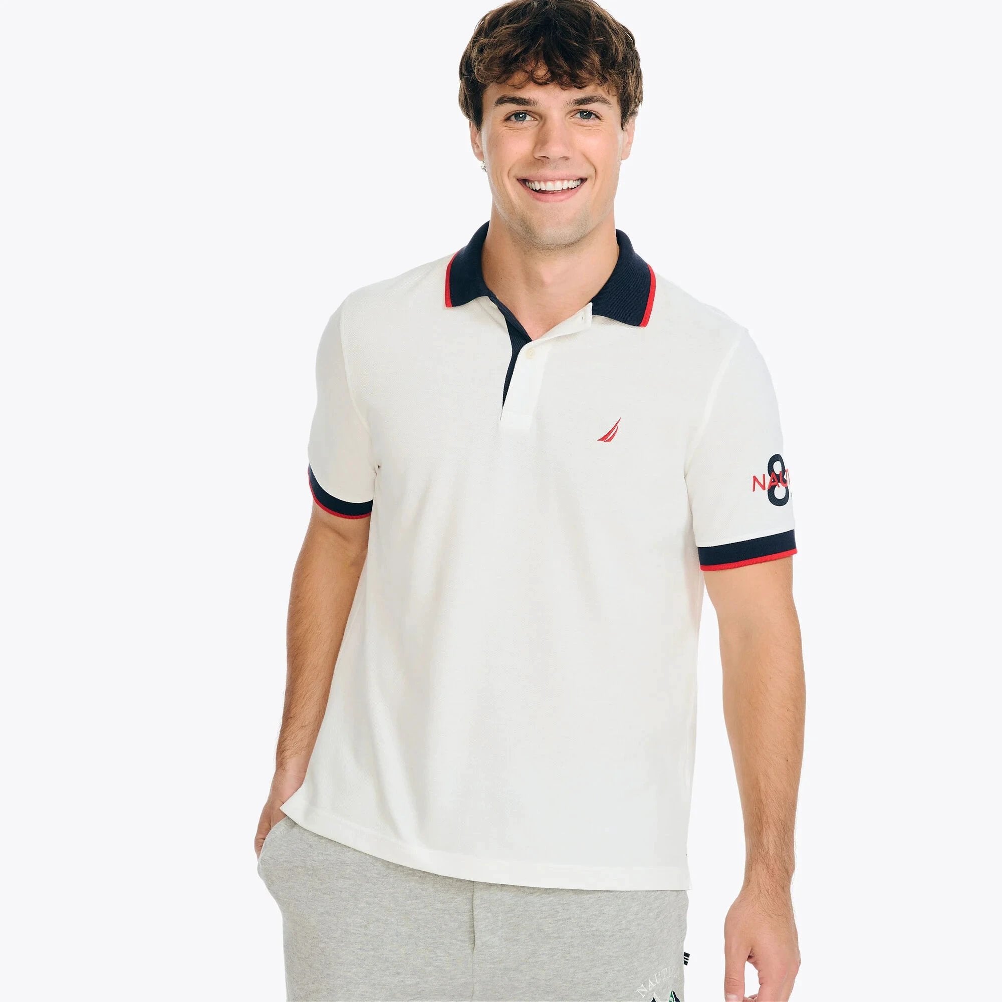 Poloshirt Nautica Mangas Cortas Liso Para Caballeros by Nautica