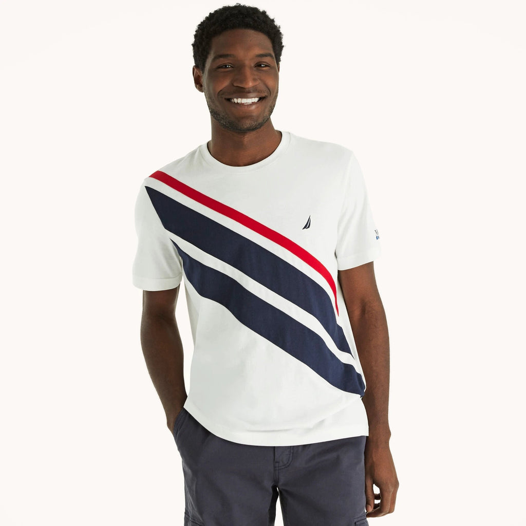 Camiseta Nautica Mangas Cortas Rayas Para Caballeros by Nautica