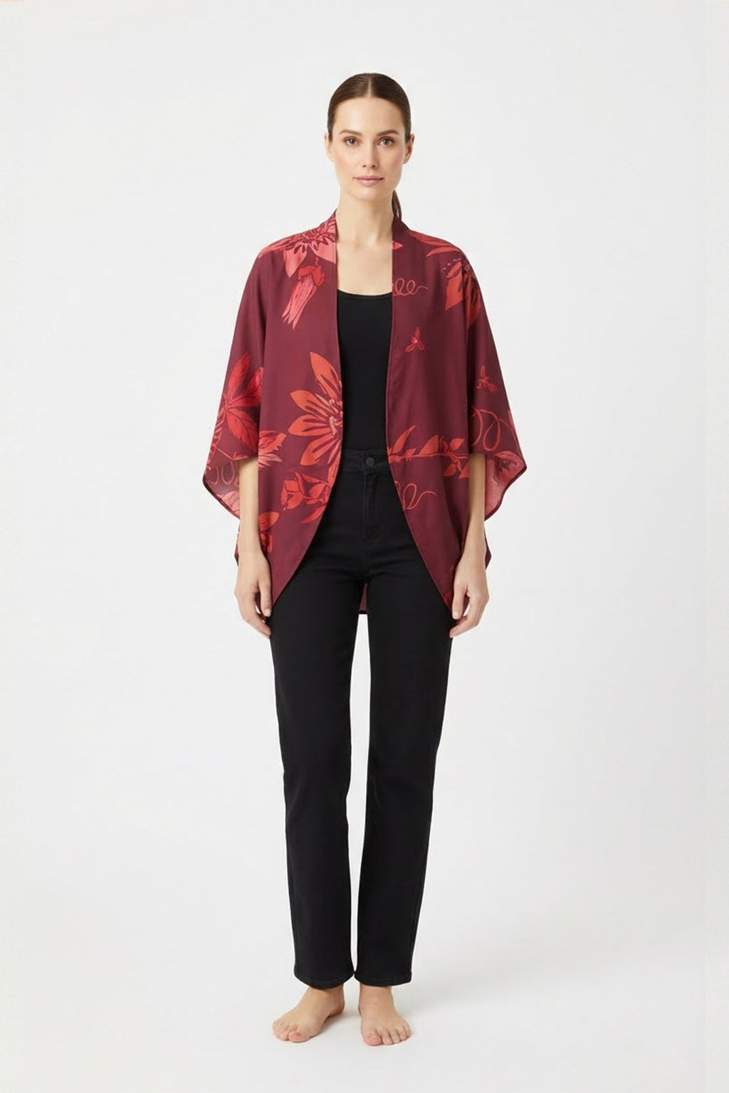 Kimono Savia Achira Burgundi - moda mujer Colombia OchoCinco