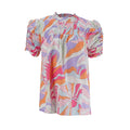 Blusa Happy Promise Mangas Cortas Estampada Ruche Para Damas by Happy
