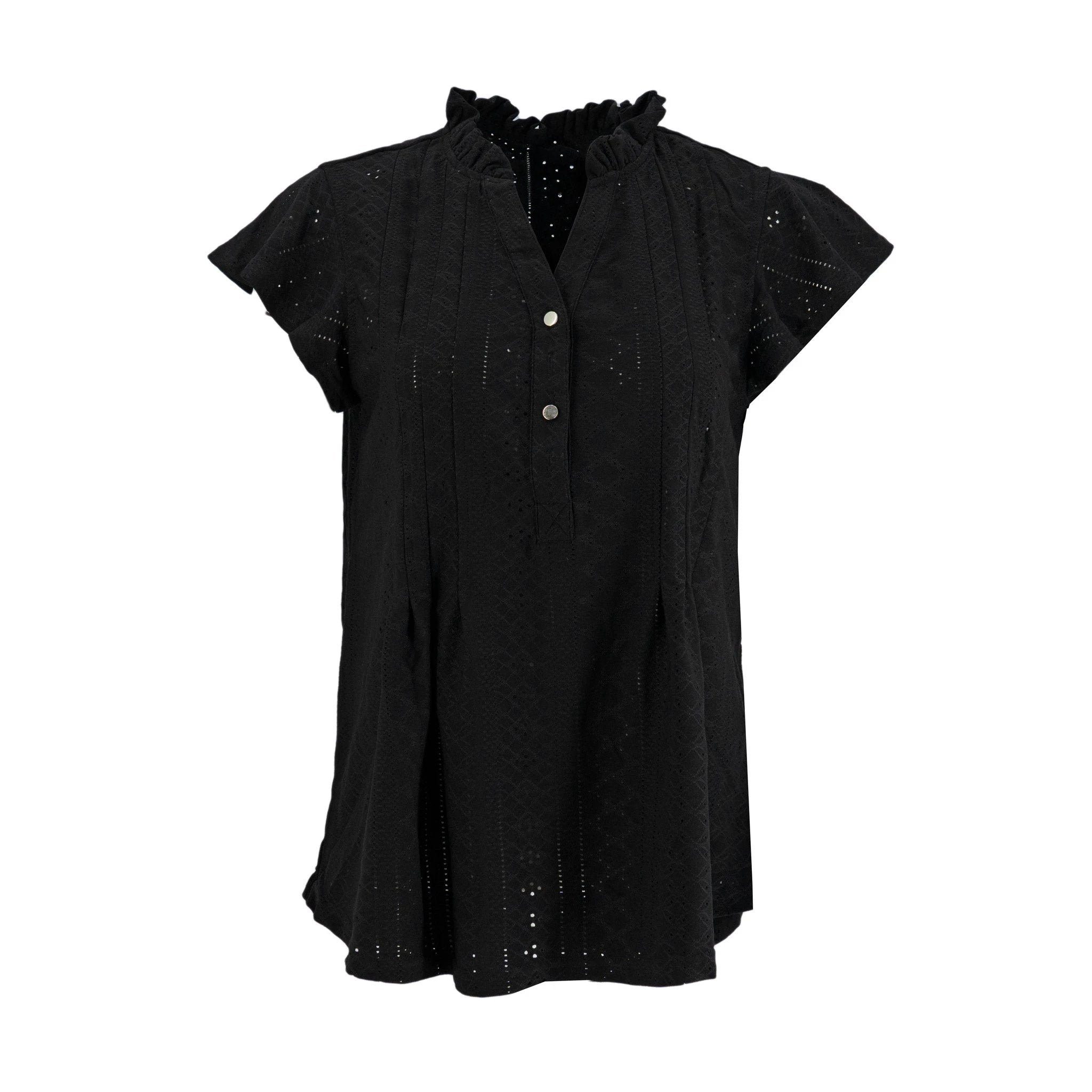 Blusa Happy Promise Mangas Cortas Eyelet Para Damas by Happy