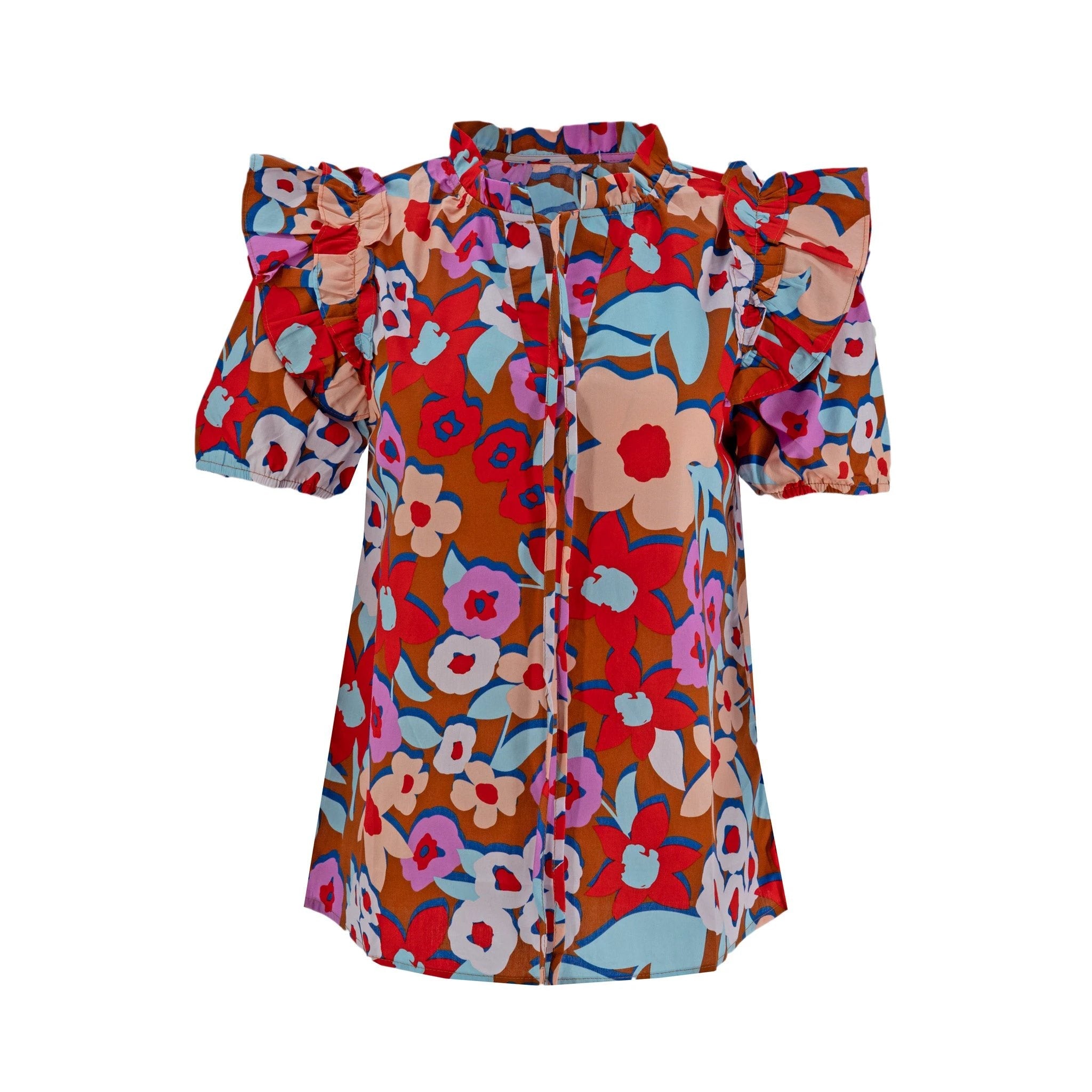 Blusa Happy Promise Mangas Cortas Floral Para Damas by Happy
