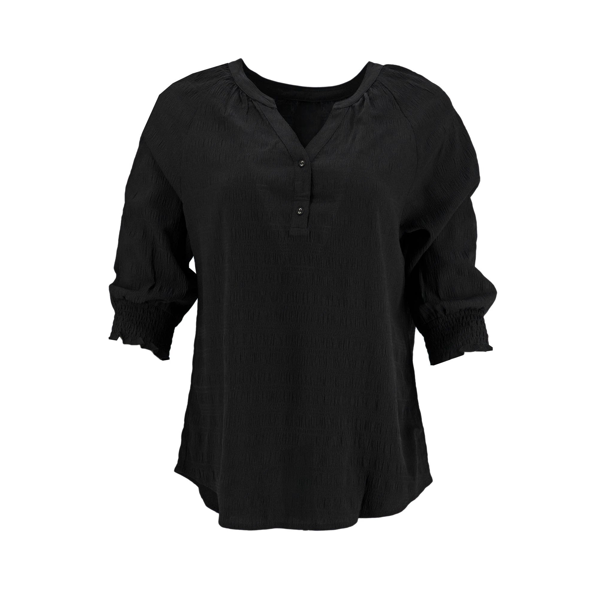 Blusa Happy Promise Mangas 3/4 Corrugada Para Damas by Happy