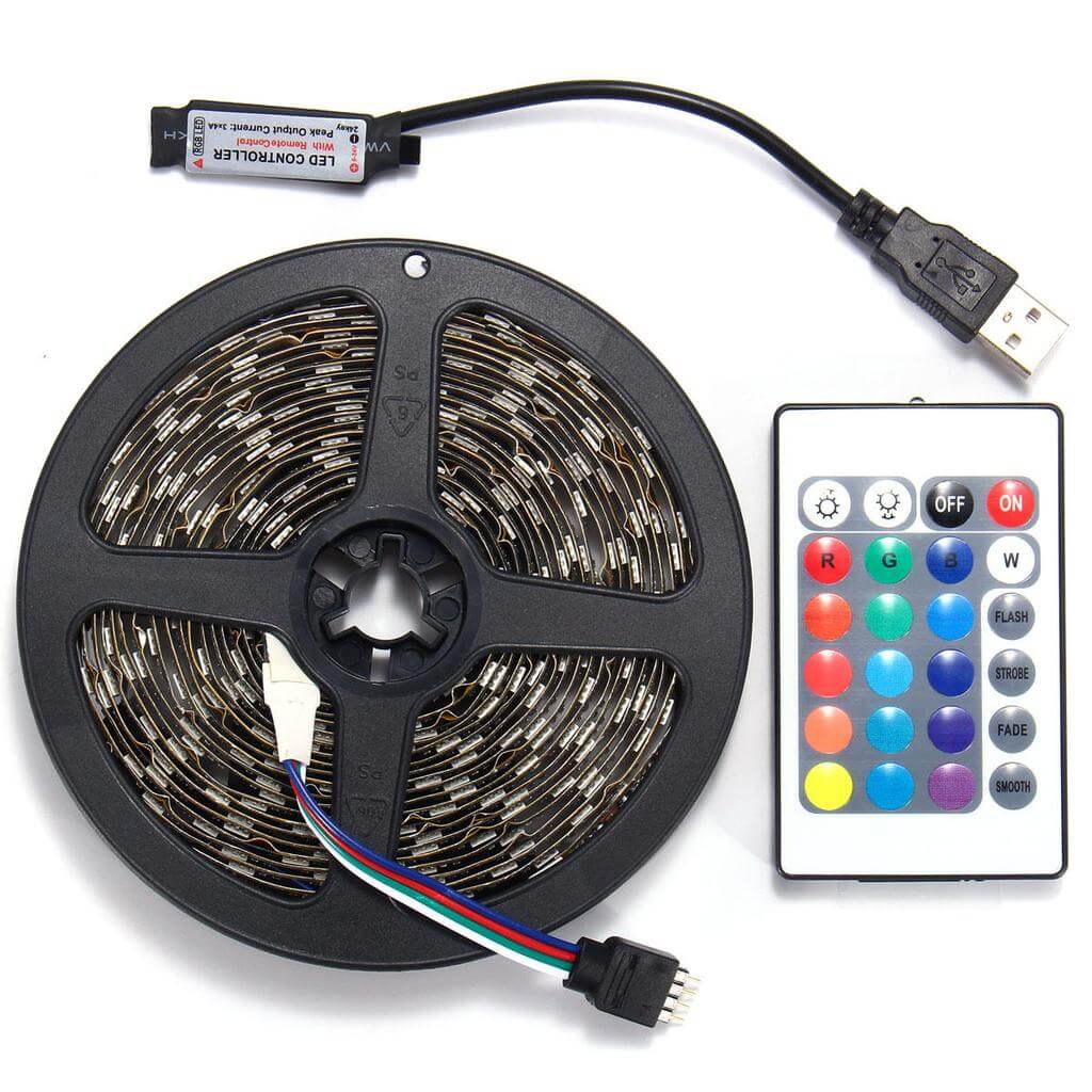 Luz LED 5M USB + Control Remoto