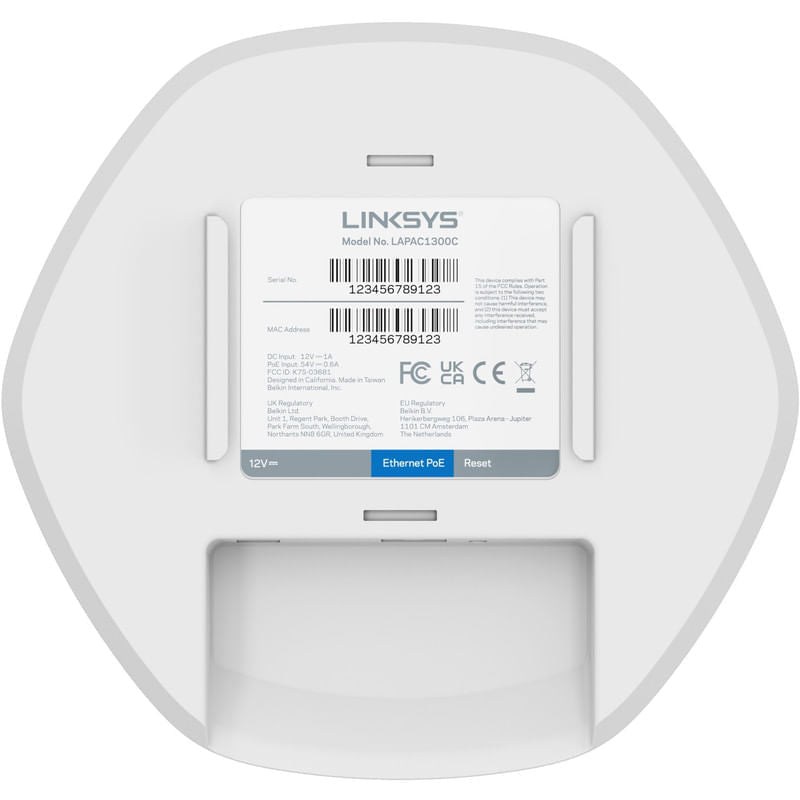 Linksys Cloud Managed AC1300 WiFi 5 Indoor Wireless Access Point 2.40 GHz (5 GHz ) - White
