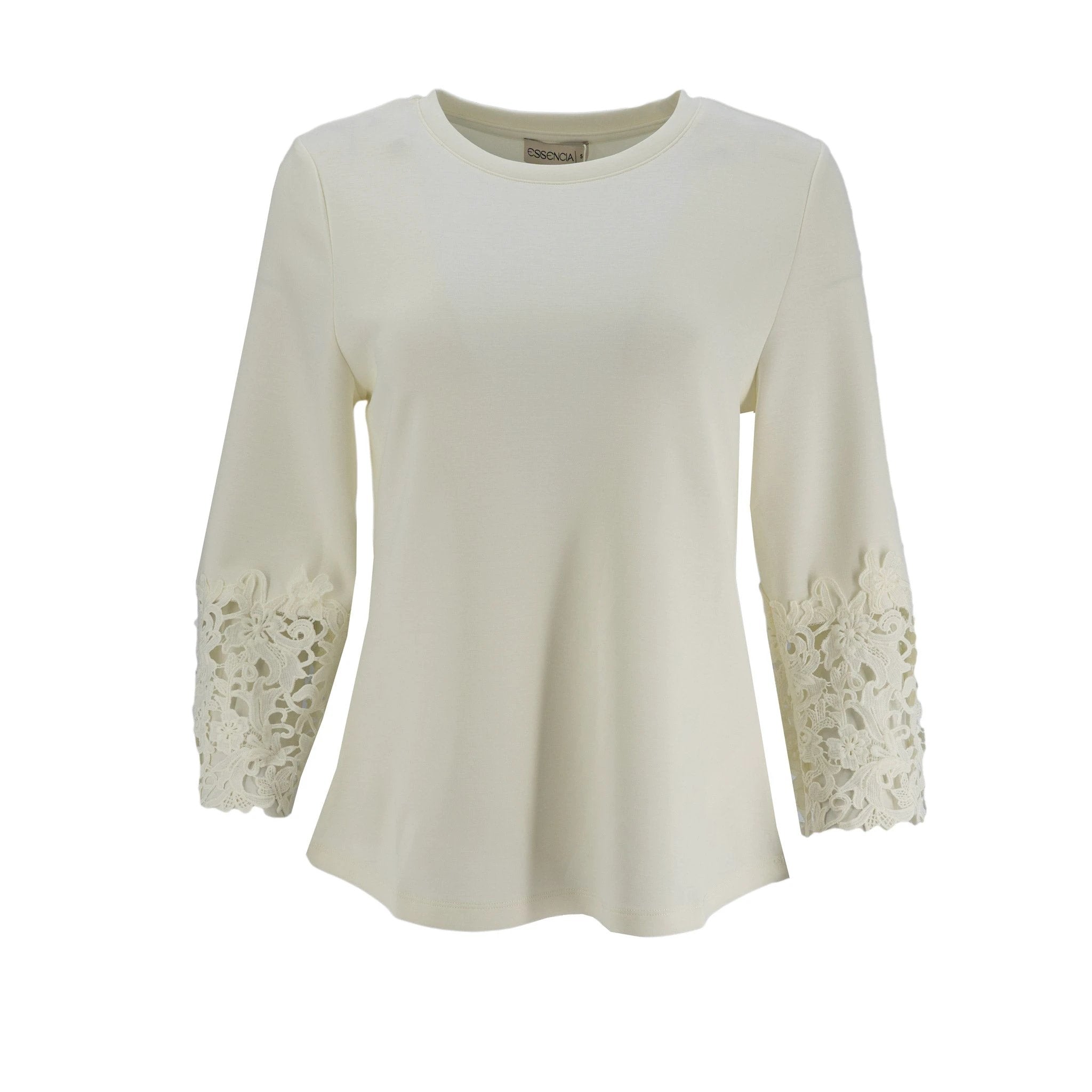 Blusa Essencia Mangas 3/4 Lisa Encaje Para Damas by Essencia