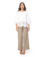 Blusa Essencia Mangas Cortas Lisa Encaje Para Damas by Essencia