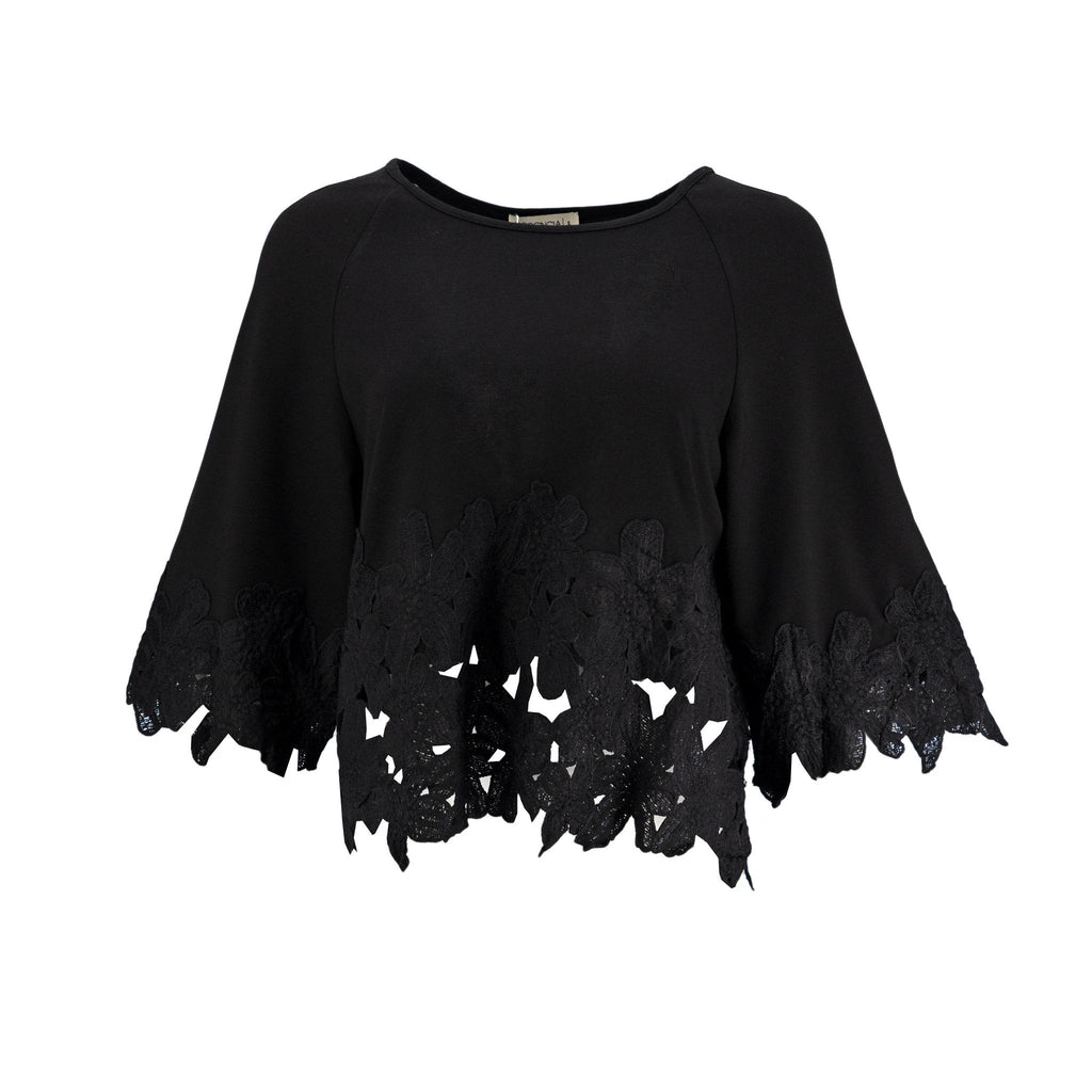 Blusa Essencia Mangas Cortas Lisa Encaje Para Damas by Essencia