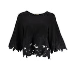 Blusa Essencia Mangas Cortas Lisa Encaje Para Damas by Essencia